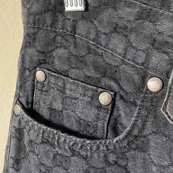 Vintage Tom Ford For Gucci Authentic Black Gray Jeans Pants Straight Leg Size 40 - Picture 7 of 9